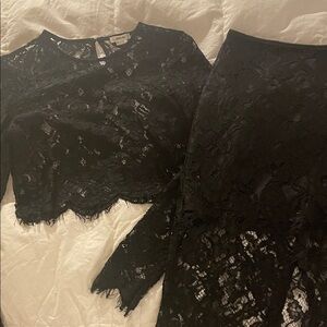 Elegant Black Lace Skirt by Jason Wu